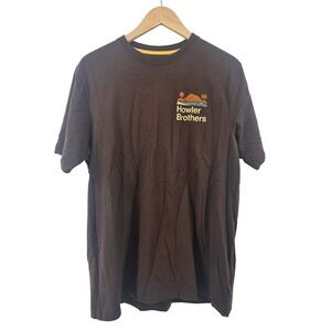 Howler Brothers T-Shirt Mens L Brown Heed The Call Graphic Short Sleeve Tee